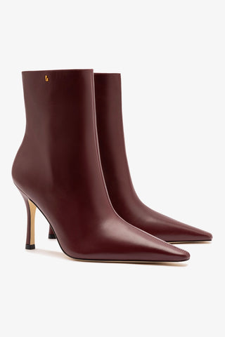 Mini Carine Boot In Burgundy Leather