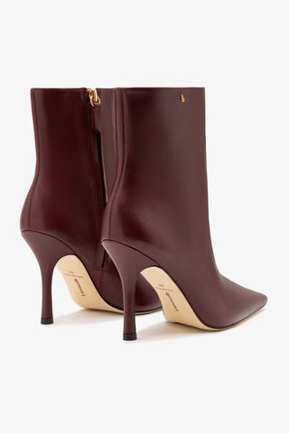 Mini Carine Boot In Burgundy Leather