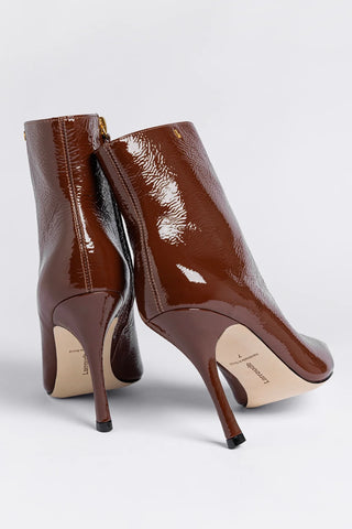 Mini Carine Boot Oak Patent Leather Boot Larroudé