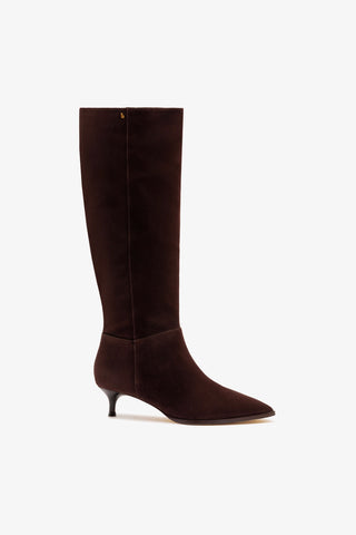 Kate Kitten Boot In Brown Suede