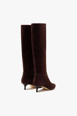 Kate Kitten Boot In Brown Suede