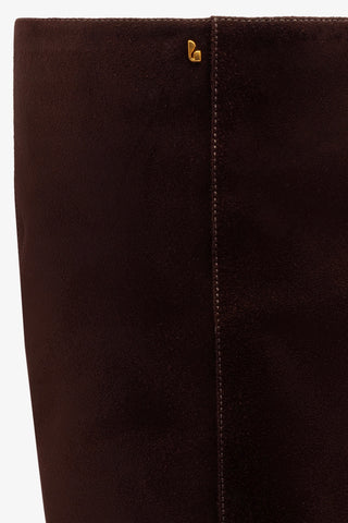 Kate Kitten Boot In Brown Suede