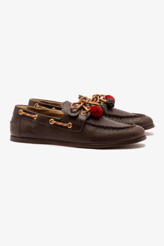 Cyprus Boat Shoe In Brown Leather