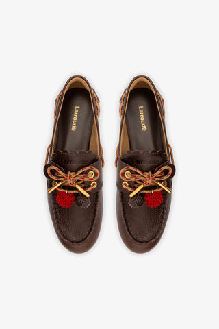 Cyprus Boat Shoe In Brown Leather
