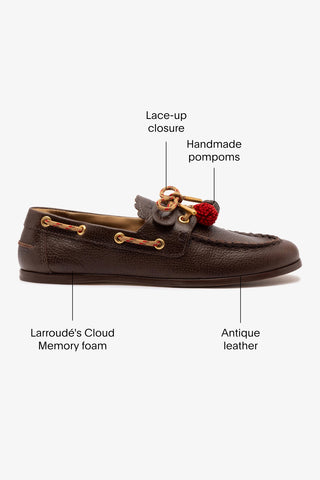 Cyprus Boat Shoe In Brown Leather
