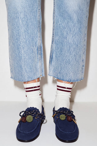 Cyprus Boat Shoe In Navy Suede