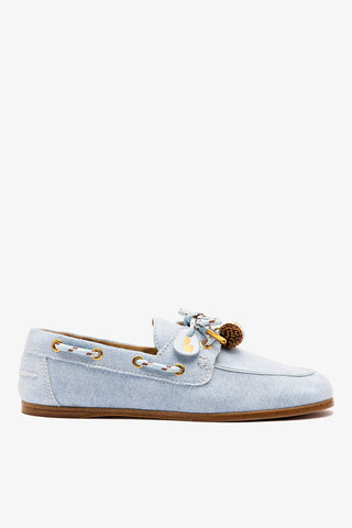 Cyprus Boat Shoe In Maya Denim