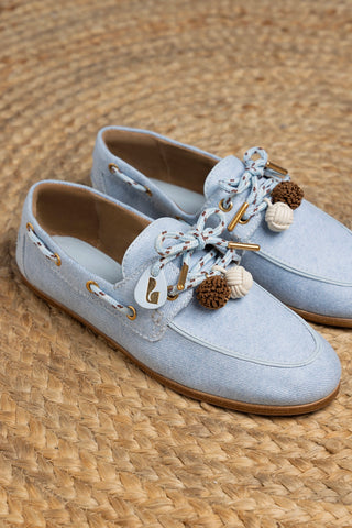 Cyprus Boat Shoe In Maya Denim