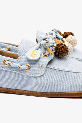 Cyprus Boat Shoe In Maya Denim
