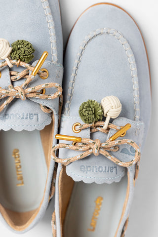 Cyprus Boat Shoe Maya Suede Loafer Larroudé