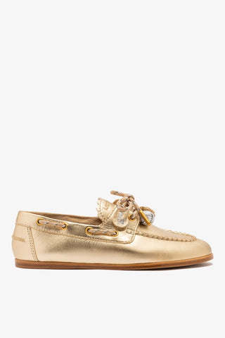 Cyprus Boat Shoe Platina Leather