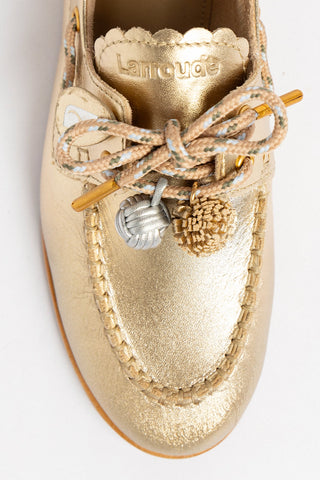 Cyprus Boat Shoe Platina Leather