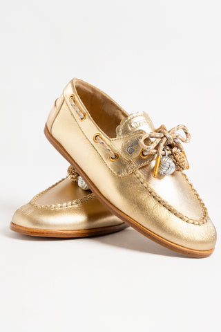 Cyprus Boat Shoe Platina Leather