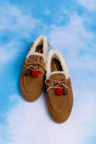 Cyprus Shearling In Russet Suede