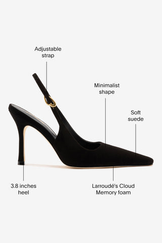 Carine Pump In Black Leather Pump Larroudé
