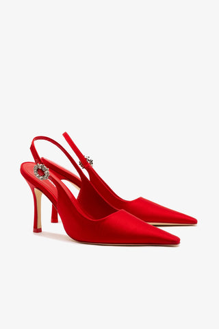 Carine Pump In Cherry Satin