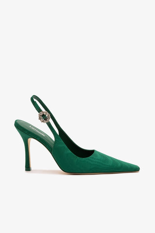 Carine Pump In Emerald Leather