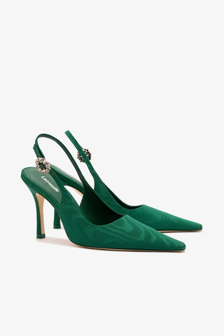 Carine Pump In Emerald Leather