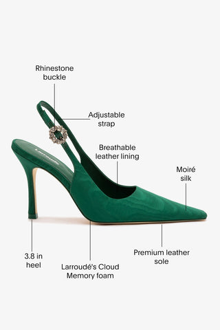 Carine Pump In Emerald Leather