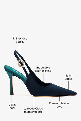 Carine Pump Ocean Satin Pump Larroudé