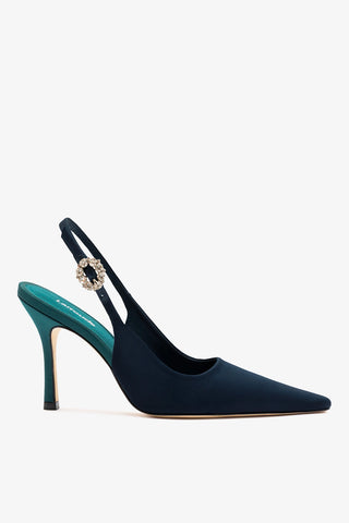 Carine Pump Ocean Satin Pump Larroudé