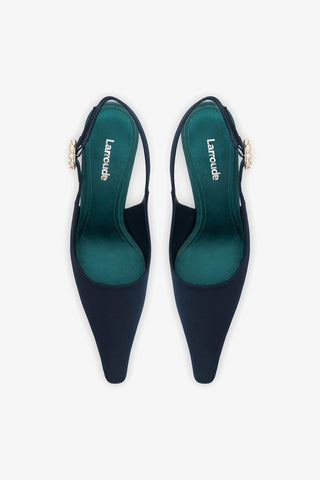 Carine Pump Ocean Satin Pump Larroudé