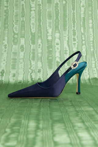 Carine Pump Ocean Satin Pump Larroudé