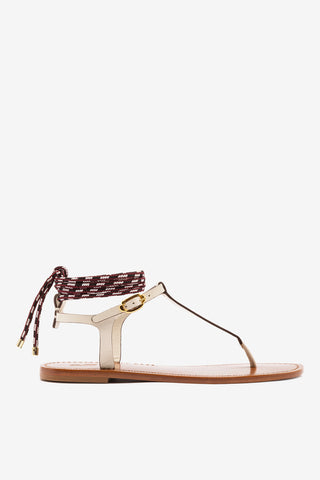 Gipsy Sandal In Ivory Vegetale Leather