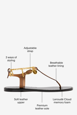 Gipsy Sandal In Ivory Vegetale Leather