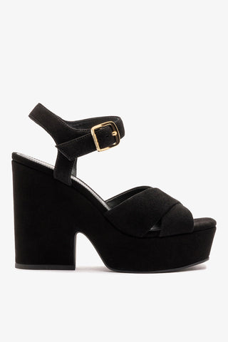 Cher Sandal In Black Leather