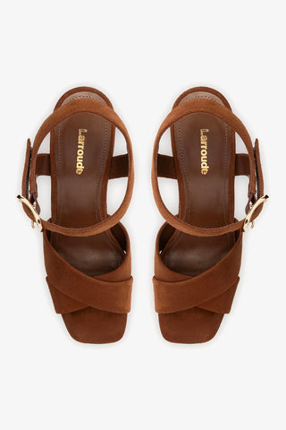 Cher Sandal In Burnt Umber Leather