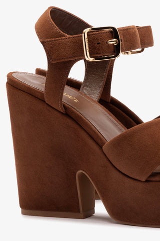 Cher Sandal In Burnt Umber Leather
