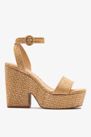 Cher Strap Sandal Natural Raffia Sandal Larroudé