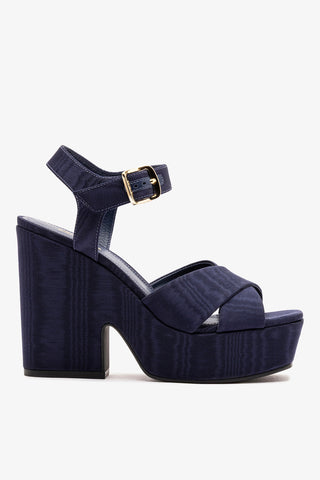 Cher Sandal In Indigo Leather
