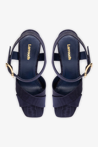 Cher Sandal In Indigo Leather