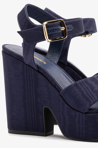 Cher Sandal In Indigo Leather