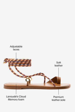 Antibes Flat In Caramel Leather