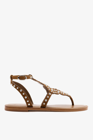 Fiorella Sandal In Russet Suede