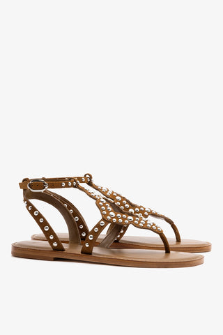 Fiorella Sandal In Russet Suede