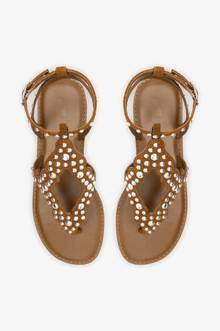 Fiorella Sandal In Russet Suede