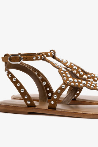 Fiorella Sandal In Russet Suede