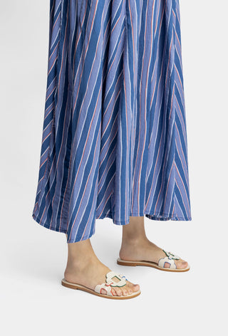 Margherita Slide In Ivory Leather