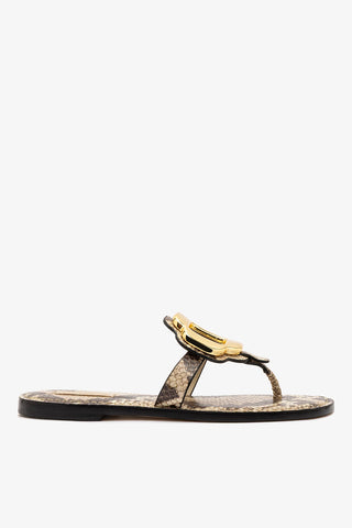 Margherita Thong Sandal In Neutral Snake