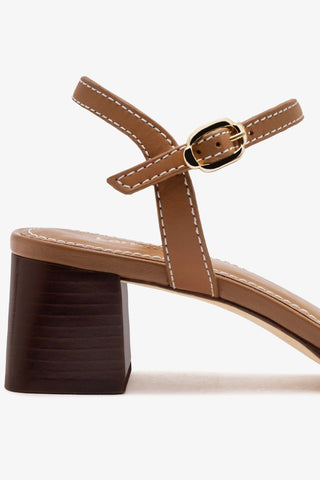 Roma Sandal In Vegetale Caramel Leather