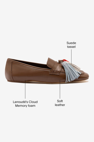 Suki Tassel In Burnt Umber Leather