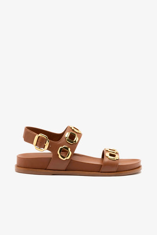 Milan Sport Sandal In Caramel Leather