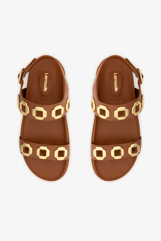 Milan Sport Sandal In Caramel Leather