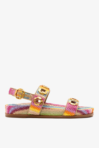 Milan Sport Sandal Rainbow Raffia