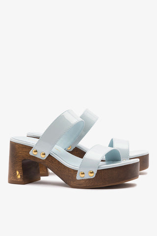 Larroudé x Kenneth Cole: Sandal Maya Patent Leather Sandal Larroudé x Kenneth Cole