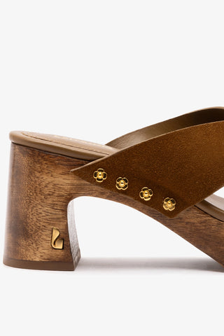 Talitha Dolly Mule In Russet Suede